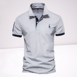 Men’s Sporty Polo Shirt | Contrast Trim, Short Sleeve