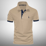 Men’s Sporty Polo Shirt | Contrast Trim, Short Sleeve