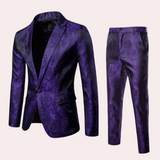 Men’s Formal Two Piece Suit | Jacquard, Slim Fit