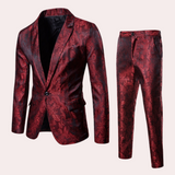 Men’s Formal Two Piece Suit | Jacquard, Slim Fit