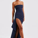 Women's Formal Evening Dress | Strapless, High Slit
