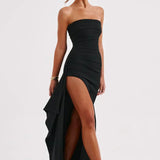Women's Formal Evening Dress | Strapless, High Slit