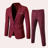 Men Formal Two Piece Suit | Slim Fit, Navy Blue