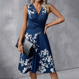 Women Summer Floral Dress | Wrap, Sleeveless