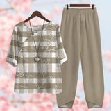 Women’s Floral Lounge Set | Printed Top, Tapered Trousers