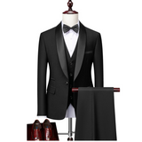 Men Formal Three Piece Suit | Tuxedo, Satin Lapel