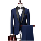 Men Formal Three Piece Suit | Tuxedo, Satin Lapel
