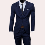 Men Formal Three Piece Suit | Slim, Black Classic