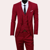 Men Formal Three Piece Suit | Slim, Black Classic