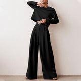 Women’s Co Ord Set | Cropped, Wide-Leg Trousers