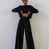 Women’s Two Piece Co Ord | Wide-Leg, Cropped Top