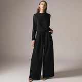 Women’s Co Ord Set | Cropped, Wide-Leg Trousers