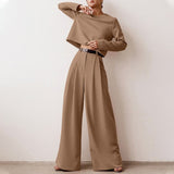 Women’s Co Ord Set | Cropped, Wide-Leg Trousers