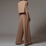 Women’s Co Ord Set | Cropped, Wide-Leg Trousers