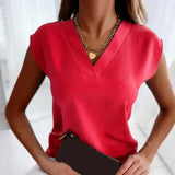Women’s Casual Summer Top | Short Sleeve, V-Neck