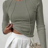 Women’s Designer Winter Top | Long Sleeve, Ribbed