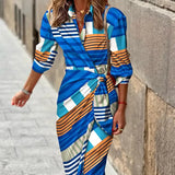 Women Summer Wrap Dress | Maxi, Long Sleeve