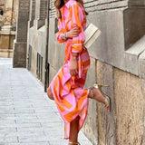 Women Summer Wrap Dress | Maxi, Long Sleeve