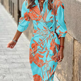 Women Summer Wrap Dress | Maxi, Long Sleeve