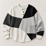 Ella black and white color block sweater