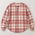 Emilie pink plaid sweater