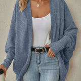 Lira - Casual batwing knit open front cardigan