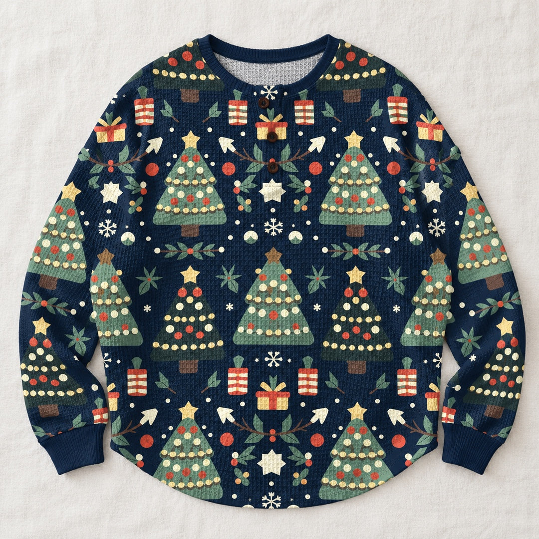 Fanny navy christmas tree sweater