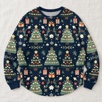 Fanny navy christmas tree sweater