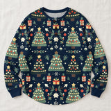Fanny navy christmas tree sweater
