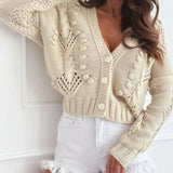 Edlyn - Soft comfortable V-neck button cardigan