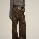 Women's Fall Pants | Leopard Print, Wide Leg