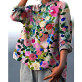 Women’s Summer Blouse | Floral, Long Sleeve