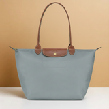 Longchamp | Spacious Le Pliage Tote in Light Grey