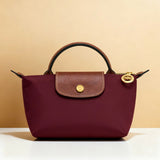Élaine Mini Le Pliage Bag in Burgundy