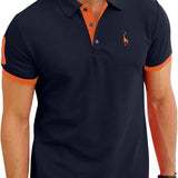 Men’s Sporty Polo Shirt | Contrast Trim, Short Sleeve