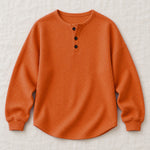 Helene waffle-knit sweater in orange
