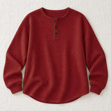 Helene waffle-knit sweater in red