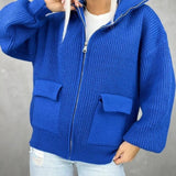 Romelia - Loose knitted warm zipper cardigan