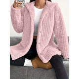 Lakisha - Elegant loose-fit hooded fleece jacket