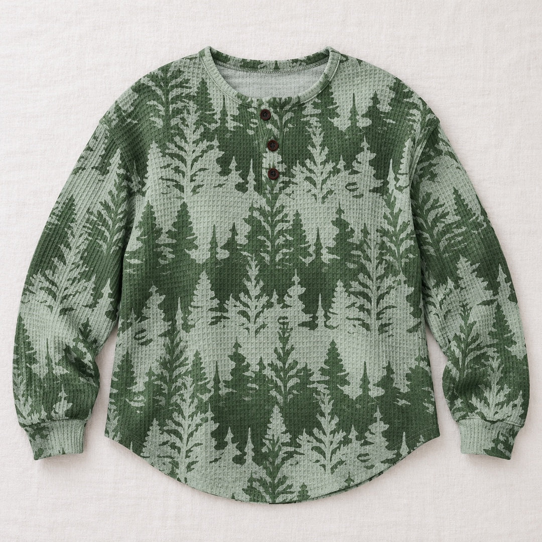 Ines green classic tree sweater
