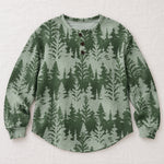 Ines green classic tree sweater