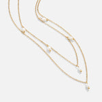 Tania – Contemporary Layered Gold Necklace with Link Design