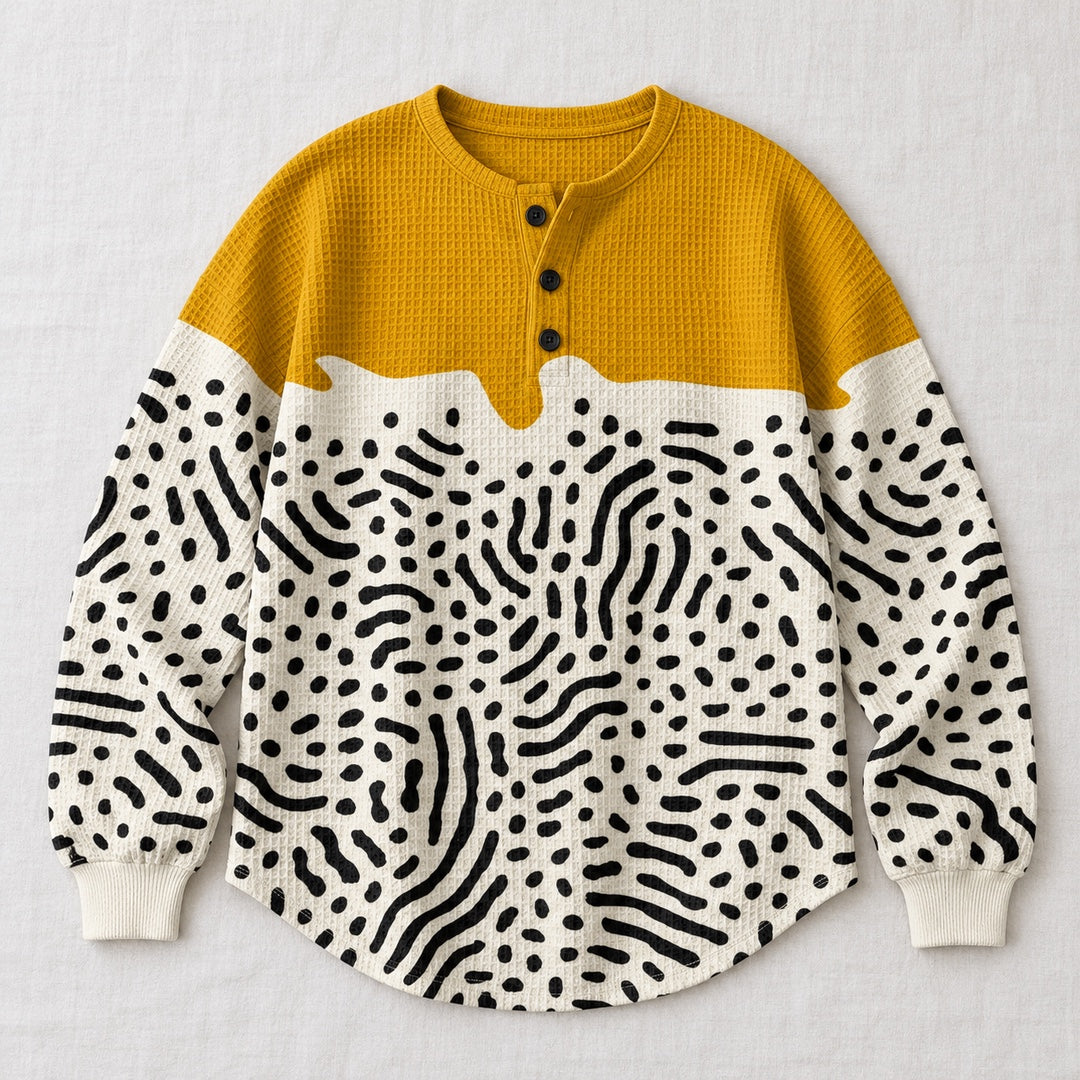Liv yellow and white animal print sweater