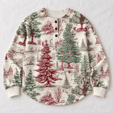 Louna cream winter forest sweater