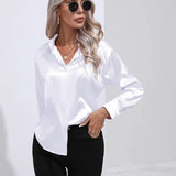 Women’s Designer Summer Shirt | Long Sleeve, Satin