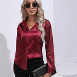 Women’s Designer Summer Shirt | Long Sleeve, Satin