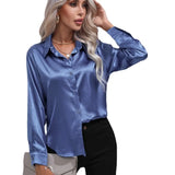 Women’s Designer Summer Shirt | Long Sleeve, Satin