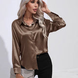 Women’s Designer Summer Shirt | Long Sleeve, Satin