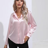 Women’s Designer Summer Shirt | Long Sleeve, Satin