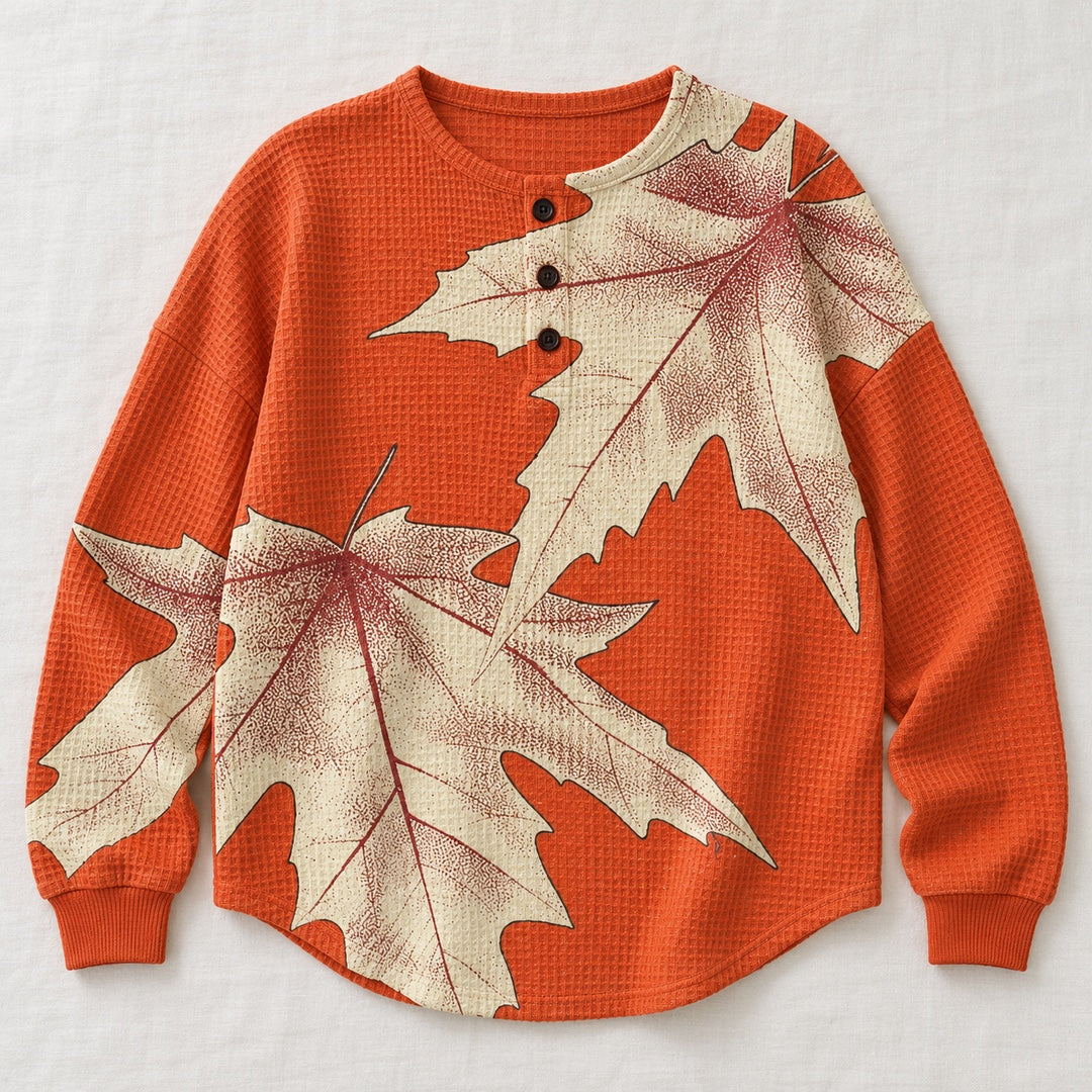 Manon orange autumn leaf sweater